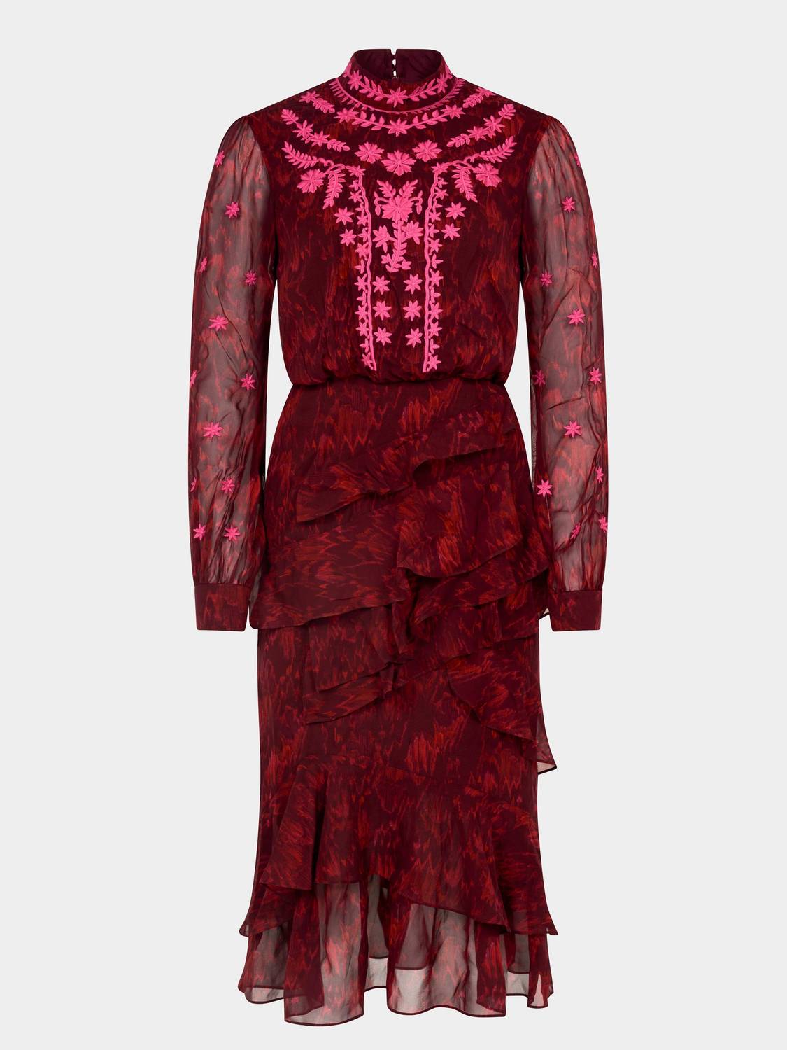 Saloni - Isa Ruffle Dress