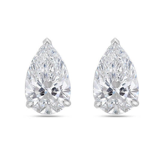 Diana M Jewels - 5.00 Cts Lab Grown Pear Cut Stud Earrings