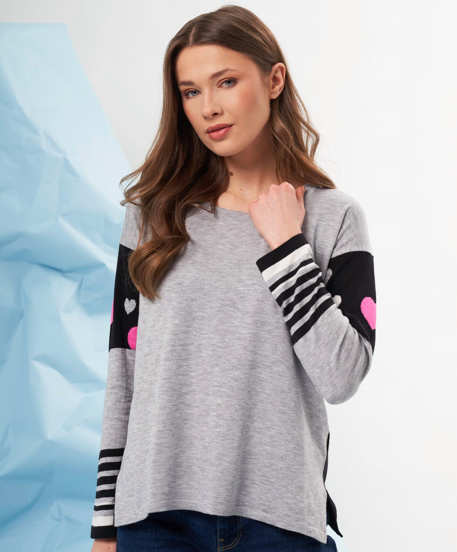 French Kyss - Heart Scoop Neck Sweater