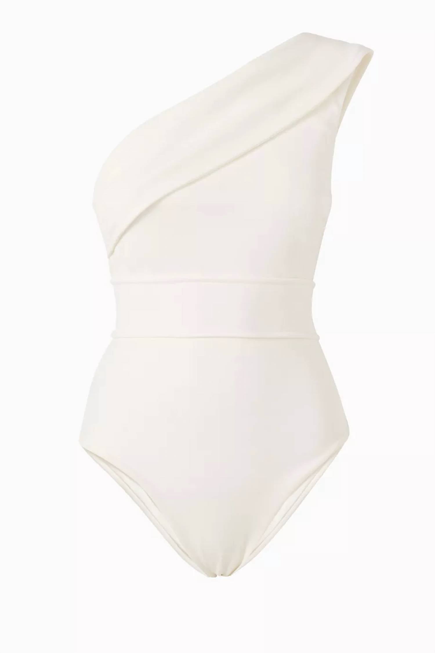 Haight - Maria Crepe One Shoulder One Piece Swimsuit