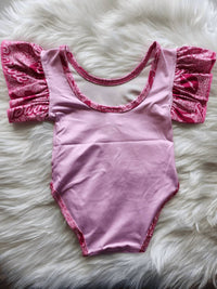 Aier Wholesale - Girl's Barbie Flutter Sleeve Baby Onesie