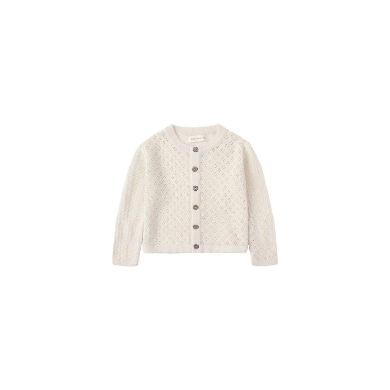 Quincy Mae - Girls Darling Pointelle Knit Cardigan