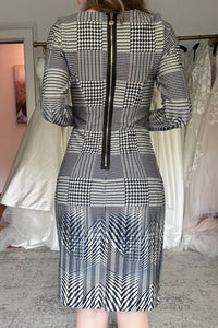Isle Apparel - Long Sleeve Scuba Midi Dress