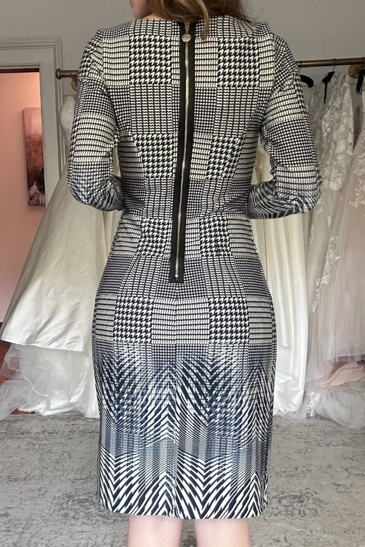 Isle Apparel - Long Sleeve Scuba Midi Dress