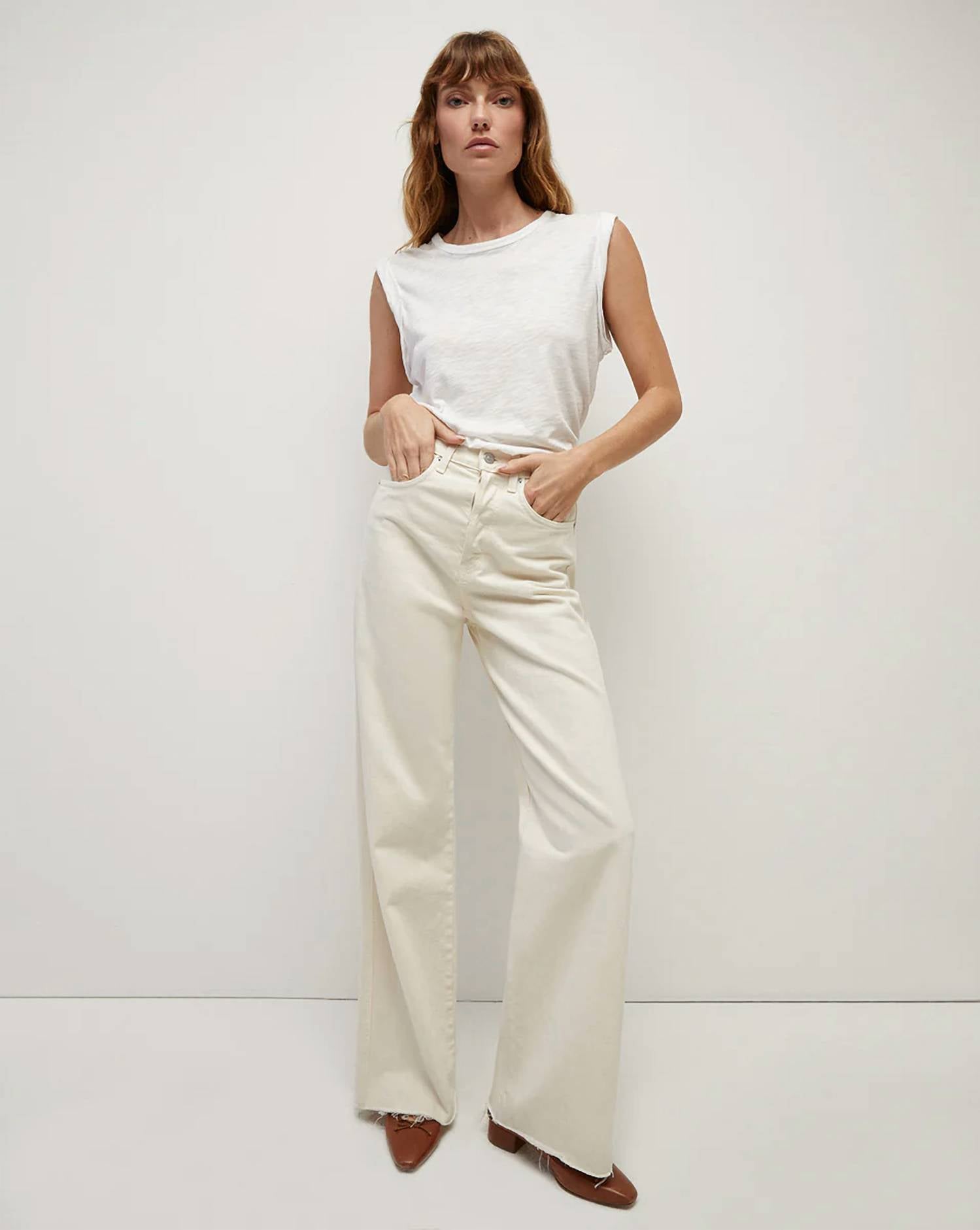 Veronica Beard - TAYLOR HIGH RISE WIDE LEG JEANS