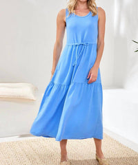 Tribal - Mix Media Sleeveless Maxi Dress
