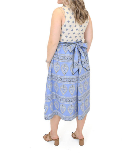 Voy - Mixed Print Sleeveless Midi Dress