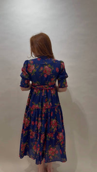 Farylina - Floral Garden Party Midi Dress