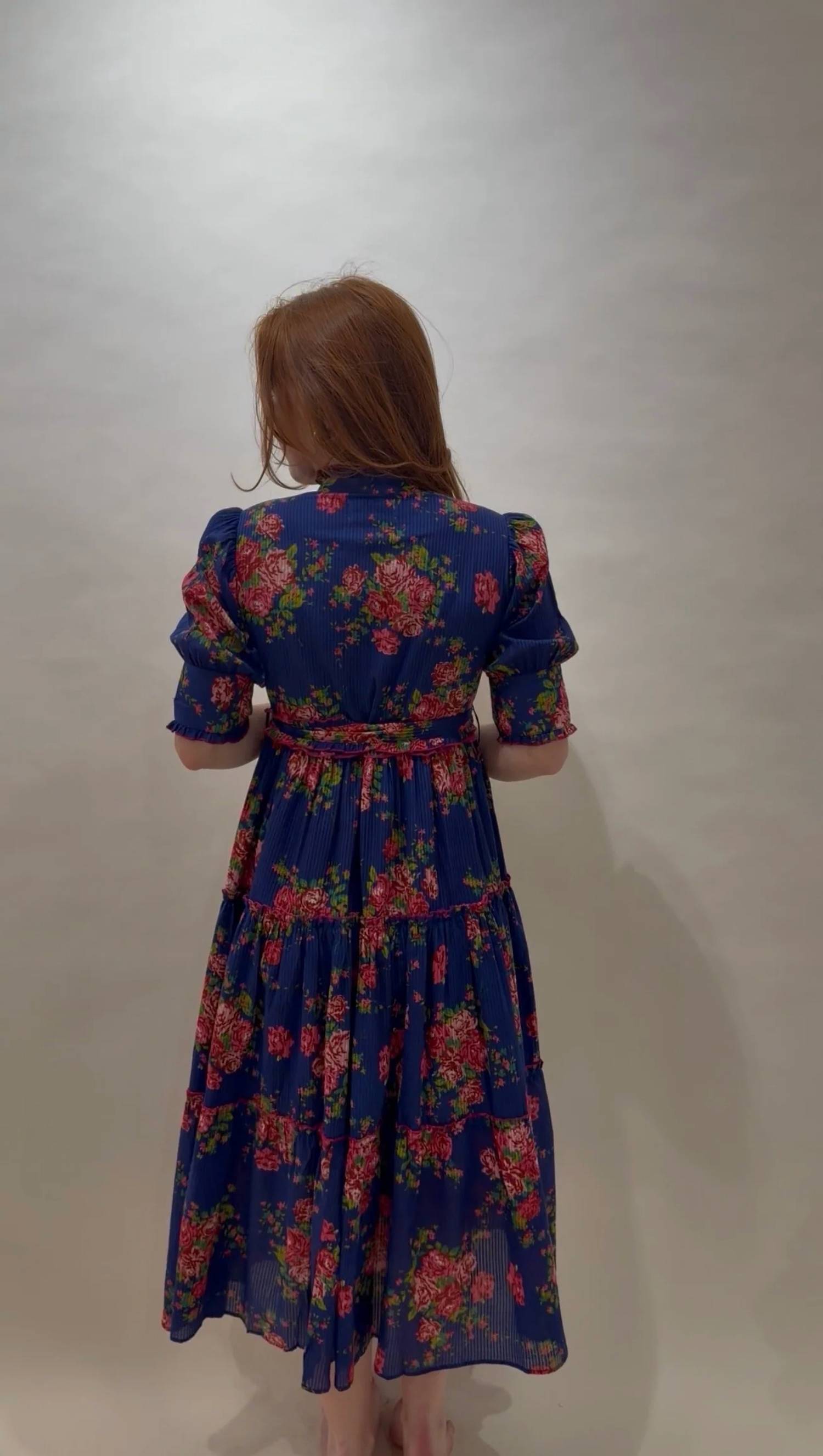 Farylina - Floral Garden Party Midi Dress