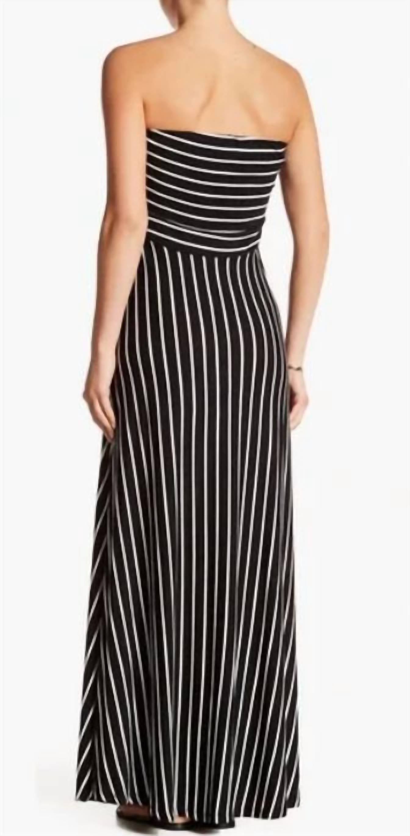 West Kei - Strapless Striped Maxi Dress