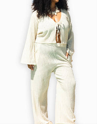 Fashion Szn Curve - Crochet Resort Wide Leg Trouser - Plus