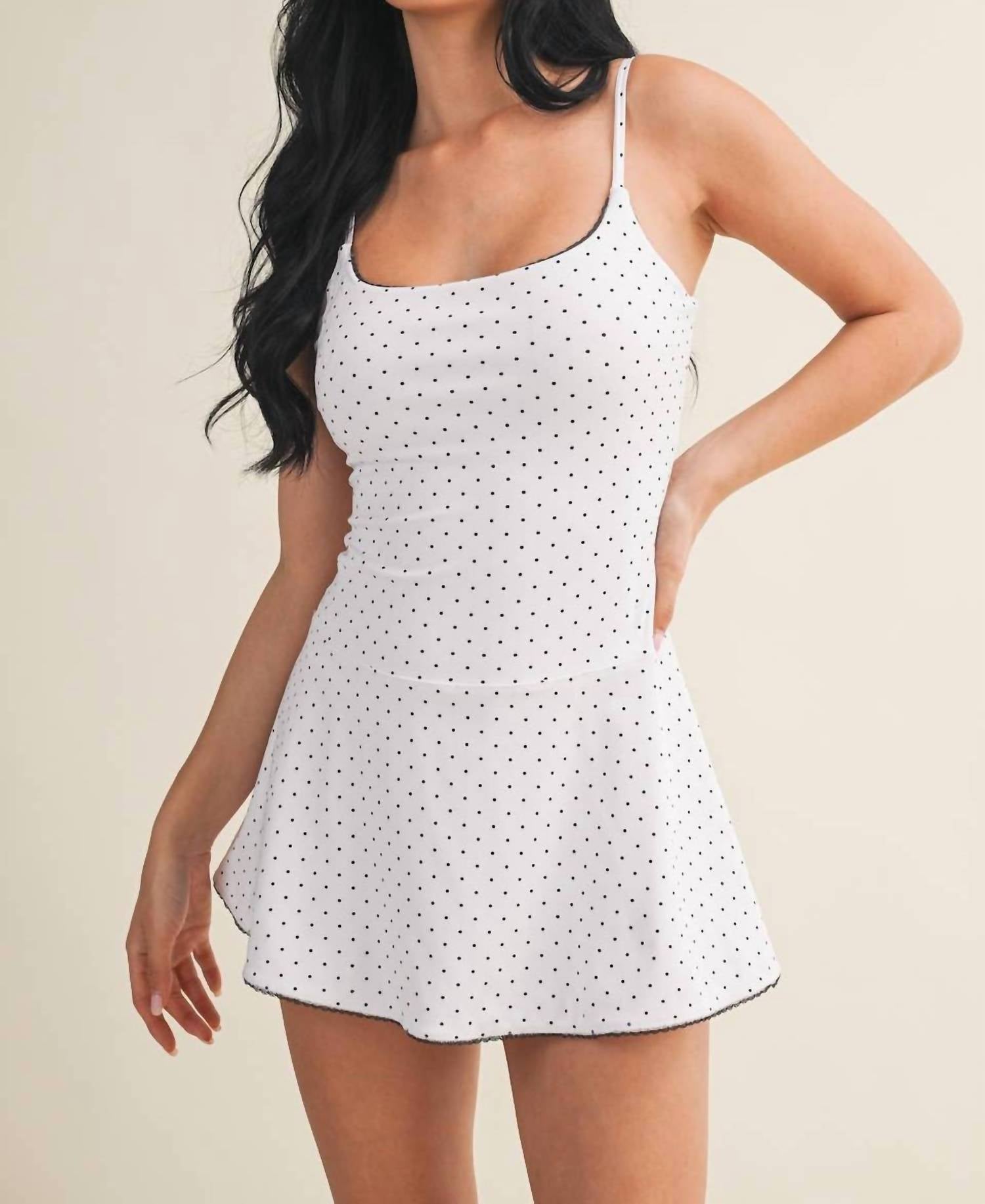 Kimberly C - The Millie Lace Trim Ruffle Mini Dress