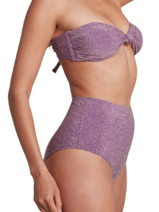 Sauipe - Claire High Waist Bikini Bottom Lurex