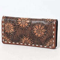 Ohlay - Women's Hand-tooled Leather Western Floral Wallet