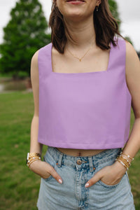 Buddylove - Manning Vegan Leather Cropped Tank Top