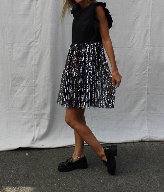 Peach Love - Sequin Poplin Dress