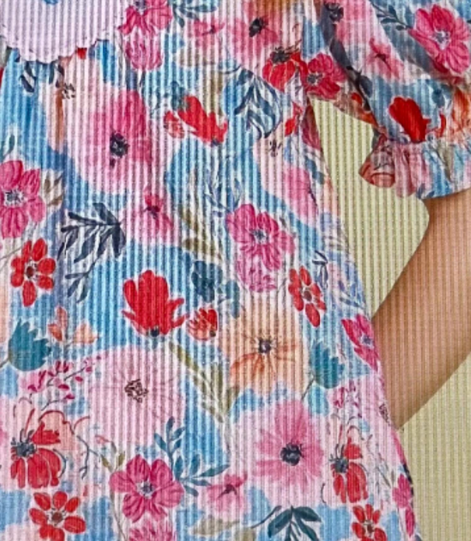 Umgee - Aqua Bloom Blouse