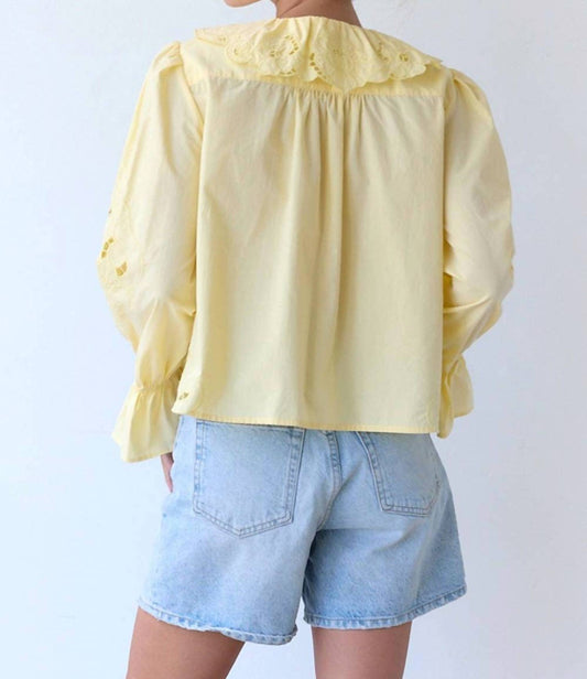 Raisonnel - Embroidered Ruffle Blouse