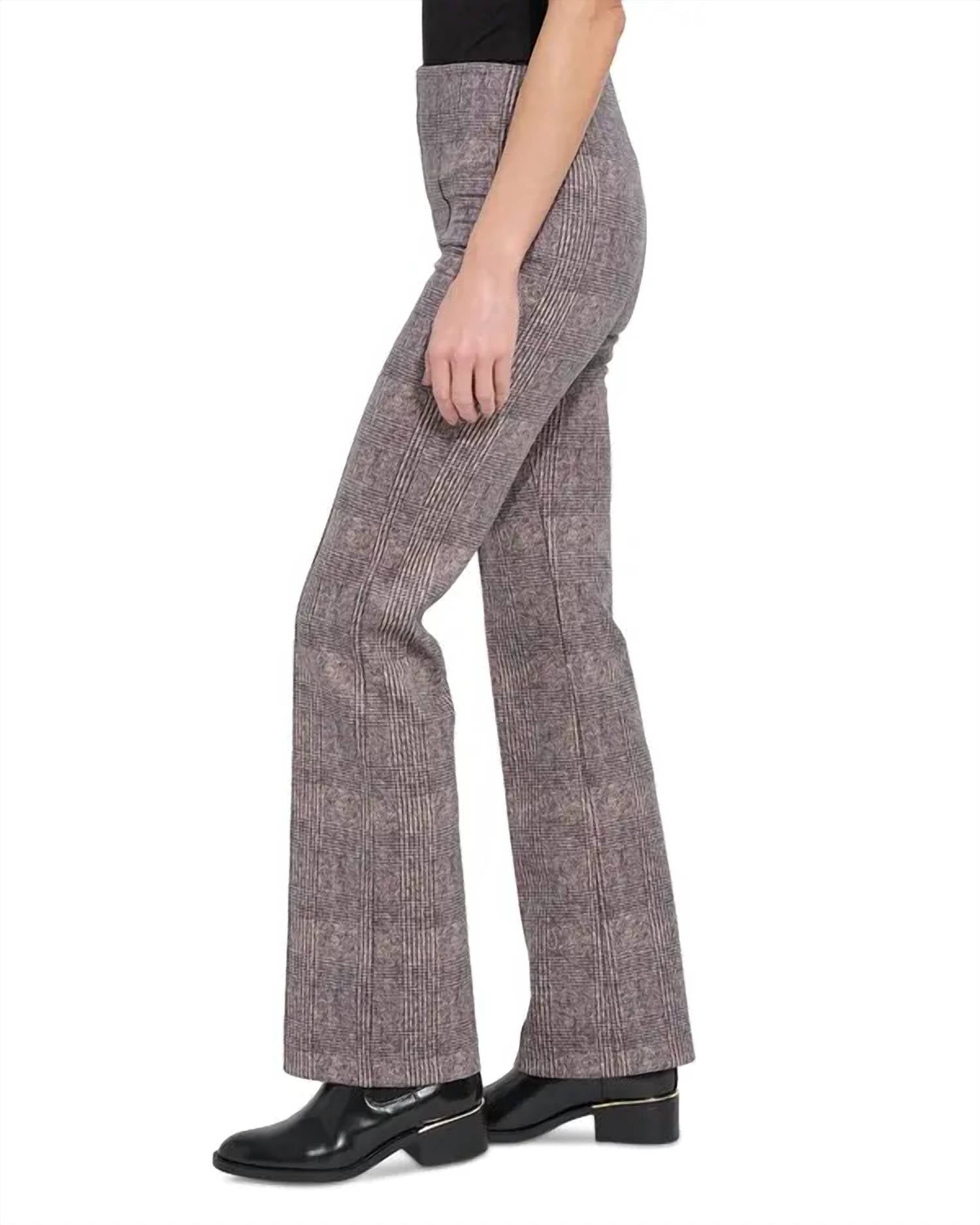 Lysse Elysse High Rise Straight Leg Pants in sublime plush plaid - women's jeans - alternate view