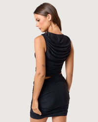 Blue Blush Ellison Top & Mini Skirt Set in black - women's skirt - alternate view