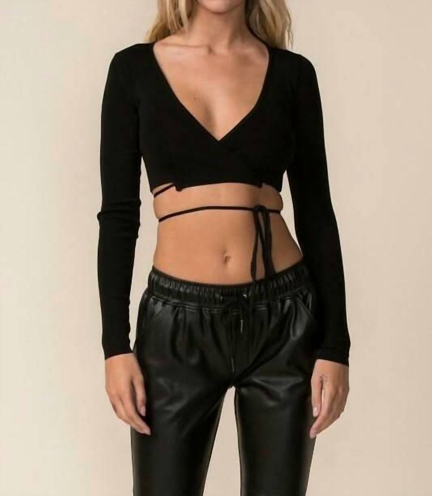 Sky To Moon - Strappy Long Sleeve Top