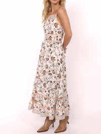 Sadie & Sage Willa Floral Maxi Dress in ivory multi - women's dress - alternate view