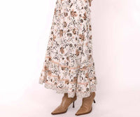 Sadie & Sage Willa Floral Maxi Dress in ivory multi - women's dress - detail view