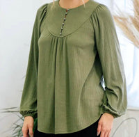 Doe And Rae - Drapey Henley Top