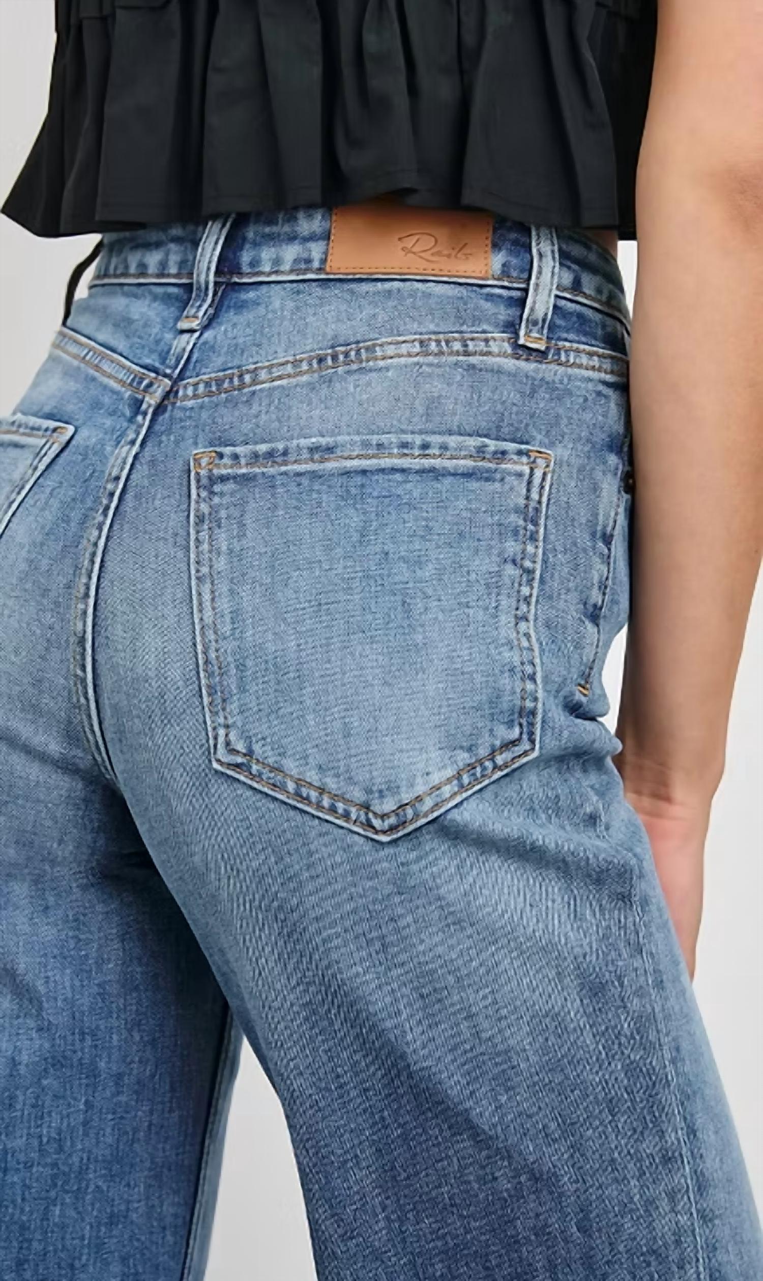Rails Women's Getty Wide Leg Crop Jeans in tradewind - women's jeans - alternate view