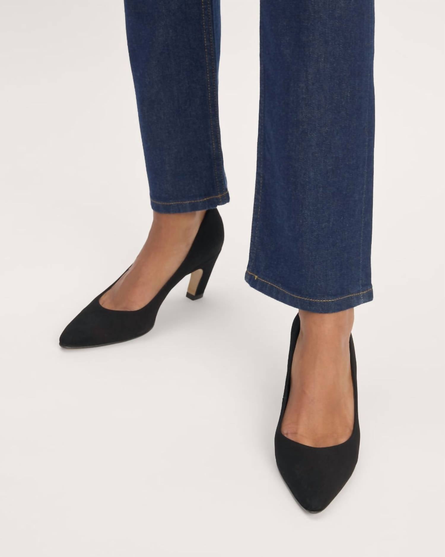 Everlane Women's Banana Pumps in black suede - women's heels - view 5