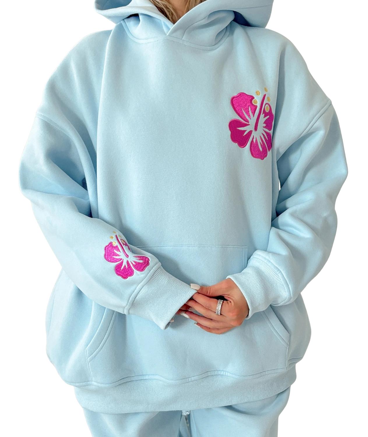 Sunkissed Coconut - Hibiscus Flower Beach Babe Hoodie