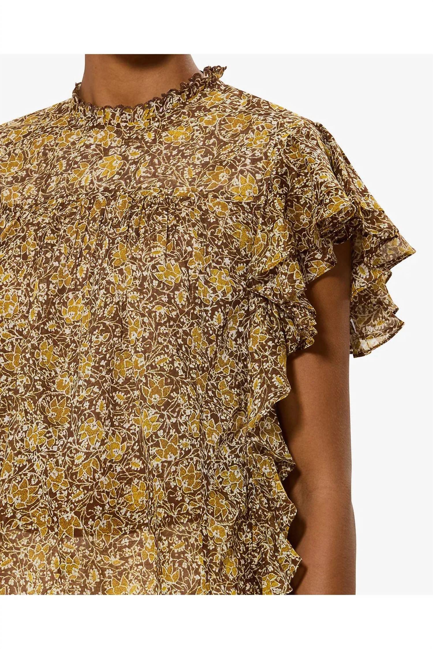 ISABEL MARANT Daliyane Top in khaki - women's blouse - view 4