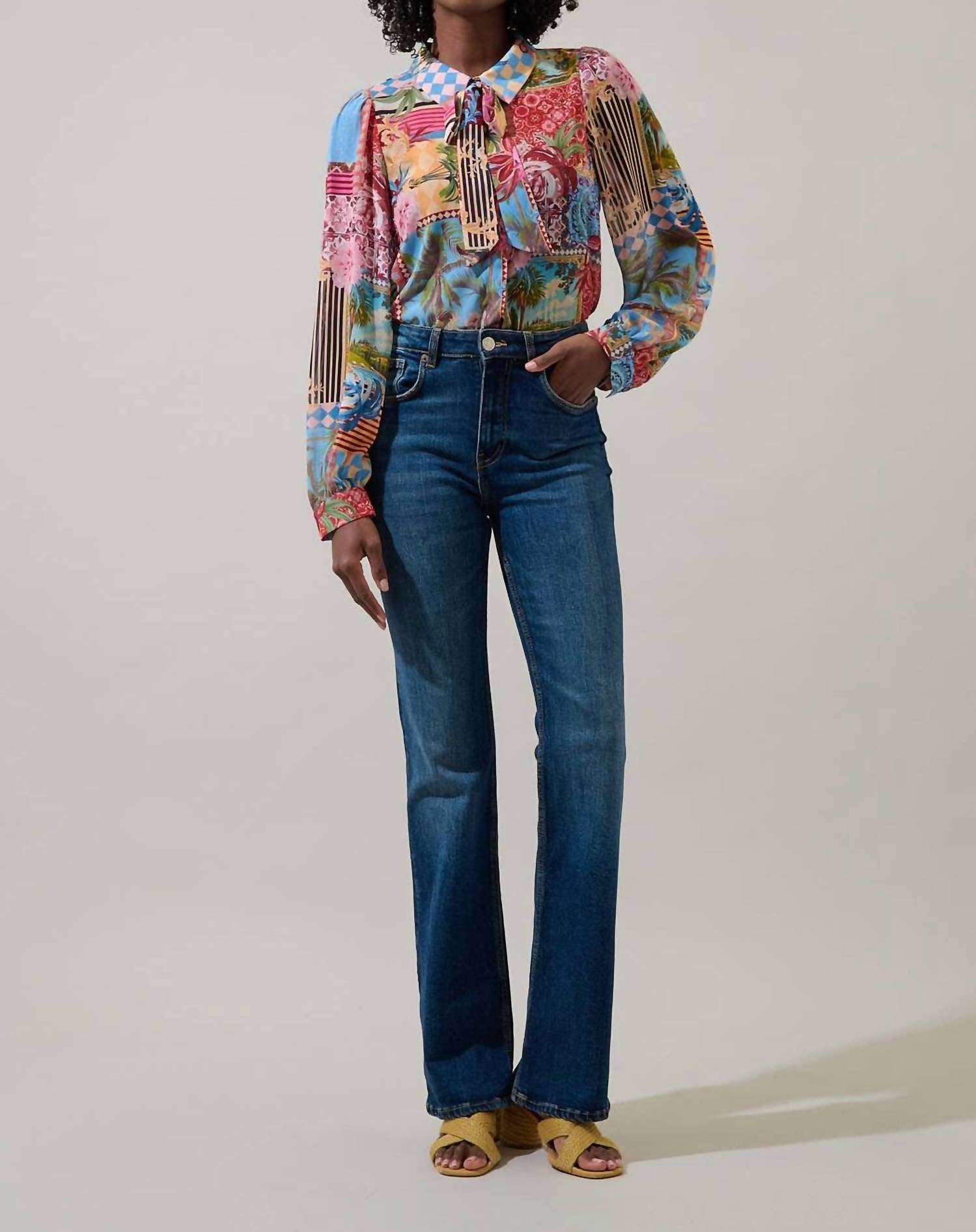 Sugarlips - Matra Long Sleeve Collared Blouse