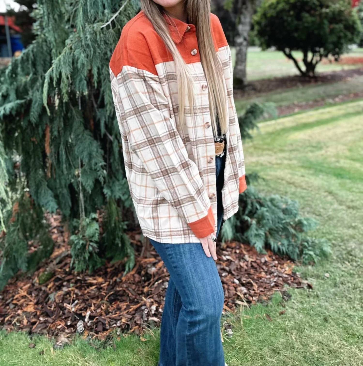 Blue Buttercup - Corduroy Flannel Shacket