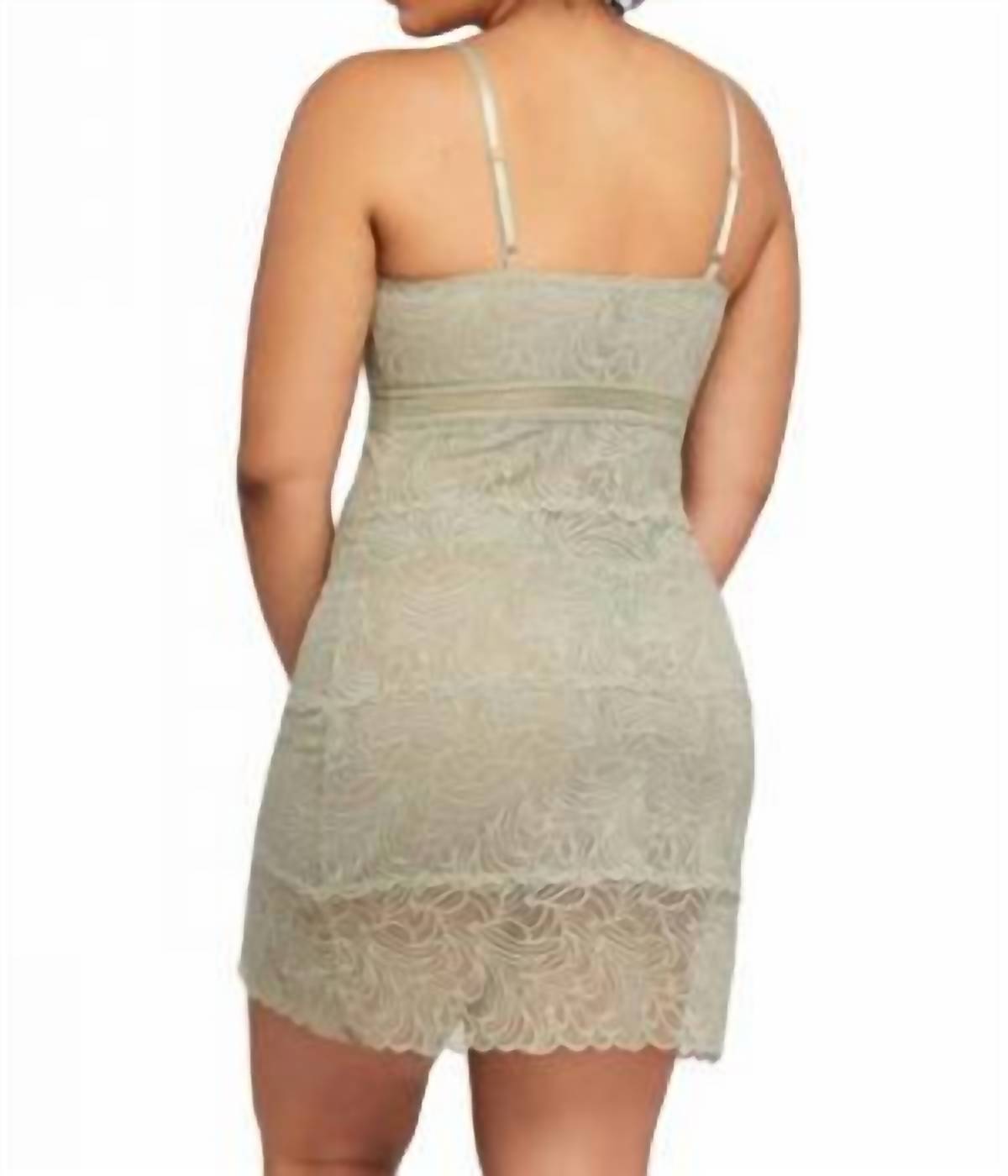 Montelle Intimates - Fog Bust Support Lace Slip Set - Plus