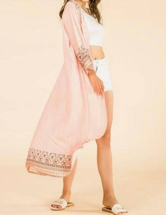 Jen & Co. - Women's Tribal Print Boho Kimono Wrap Cover Up