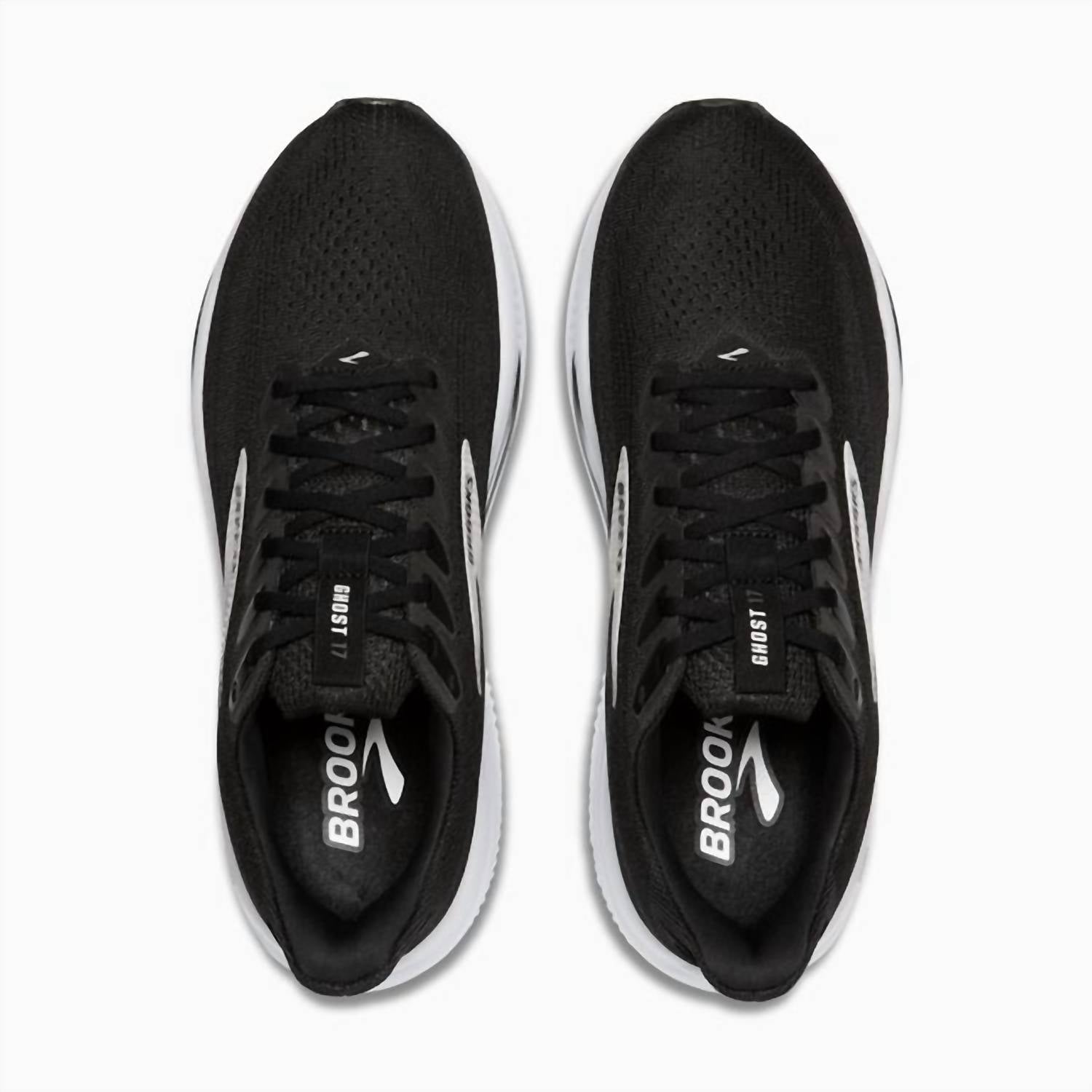 BROOKS Men's Ghost 17 Shoe in black grey white - men's shoe - alternate view