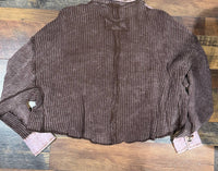 Zenana - Women's Oversized Cotton Waffle Crop Top