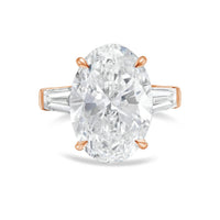Diana M Jewels - Women's Oval & Baguette Lab-Grown Diamond Jewelry Ring (6.00 Ct) - Elegant