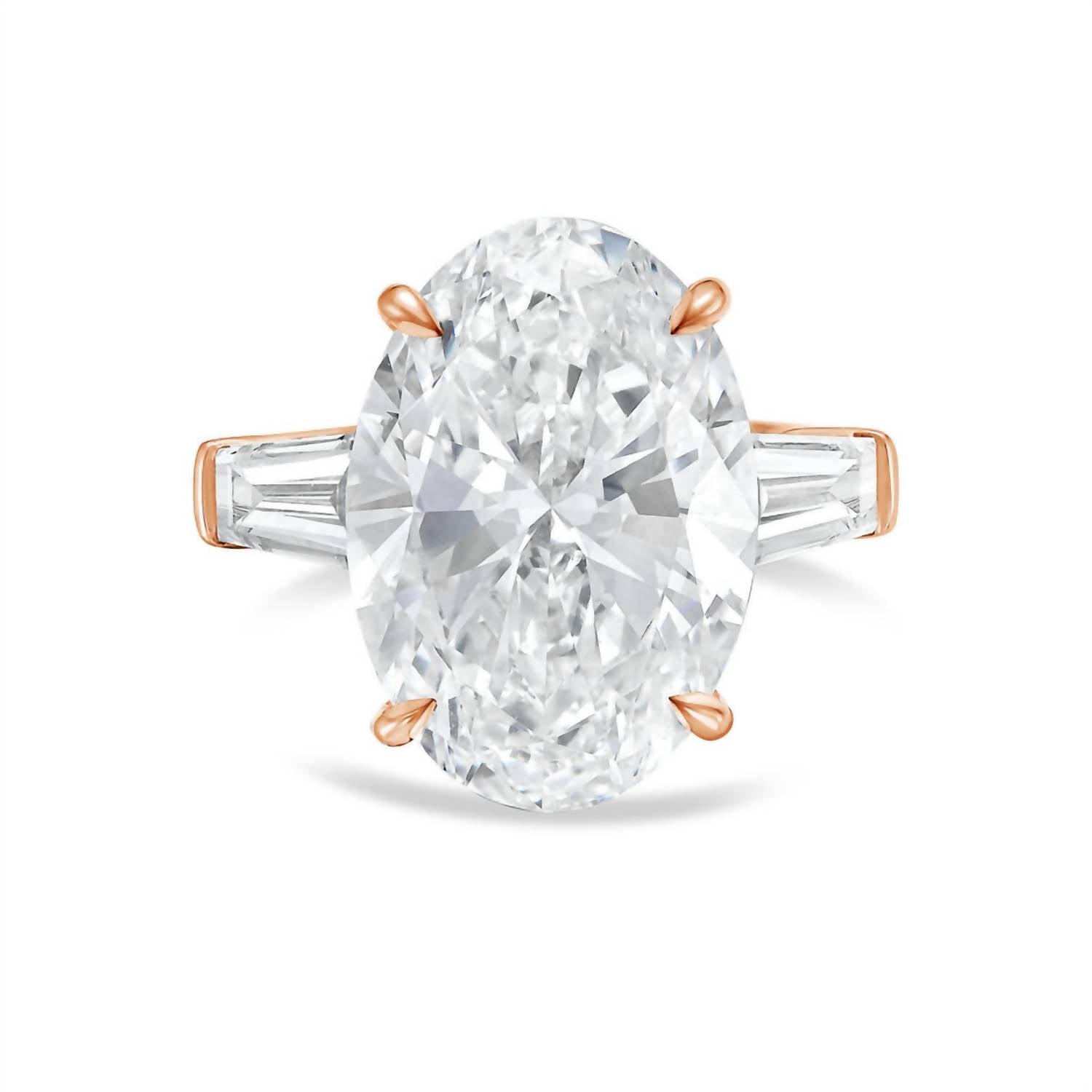 Diana M Jewels - Women's Oval & Baguette Lab-Grown Diamond Jewelry Ring (6.00 Ct) - Elegant