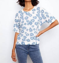 Charlie B - Reversible Short Sleeve Printed Sweater