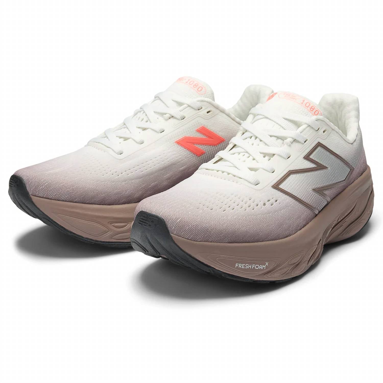 New Balance Women's Fresh Foam X 1080 V14 Shoes in brown grey - women's shoe - detail view