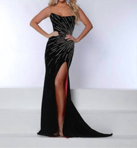 Johnathan Kayne Sweetheart Velvet Gown in black - women's dress