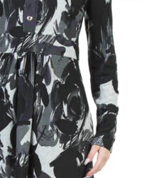 Papillon - Floral Sketch Button Detail Sweater Dress