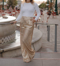 Wisteria Lane - Jenna Sequin Wide Leg Pants