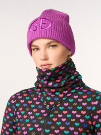 Goldbergh Women's Valerie Beanie in viola - women's hat - detail view