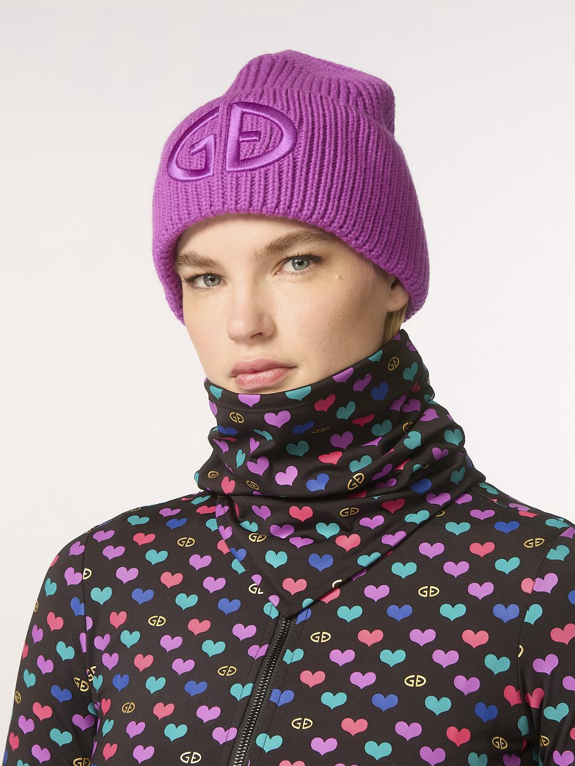 Goldbergh Women's Valerie Beanie in viola - women's hat - detail view