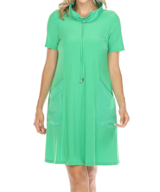 Joseph Ribkoff - Cowl Neck Short Sleeve T-shirt Dress