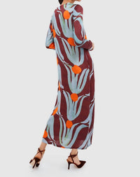 Oliphant - Long Sleeve Shift Maxi Dress