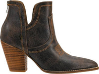 Corkys Footwear Women's Smoke Show Bootie Shoe in espresso crinkle - women's shoe - detail view